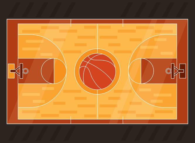 665x490 Basketball Court Vector