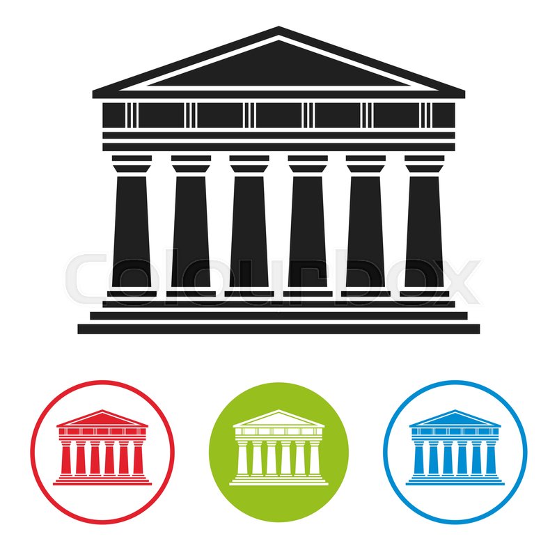 800x800 Bank, Courthouse, Parthenon Architecture Greek Temple Icon