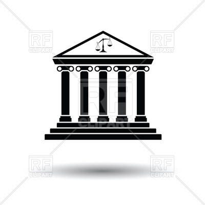 400x400 Courthouse Icon On White Background Vector Image Vector Artwork