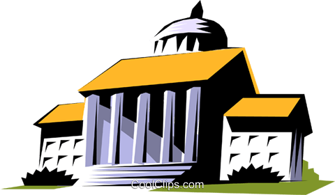 480x280 Courthouse Symbol Royalty Free Vector Clip Art Illustration