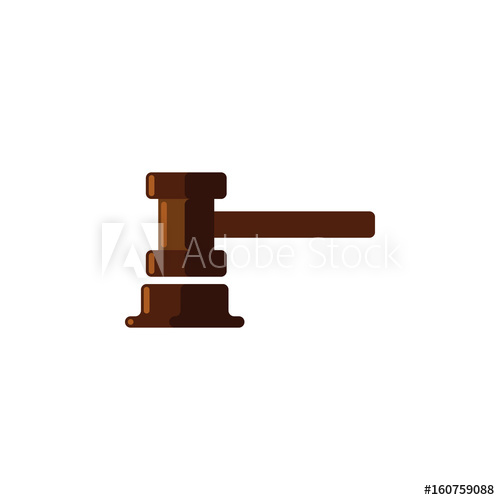 500x500 Isolated Courthouse Flat Icon. Government Building Vector Element