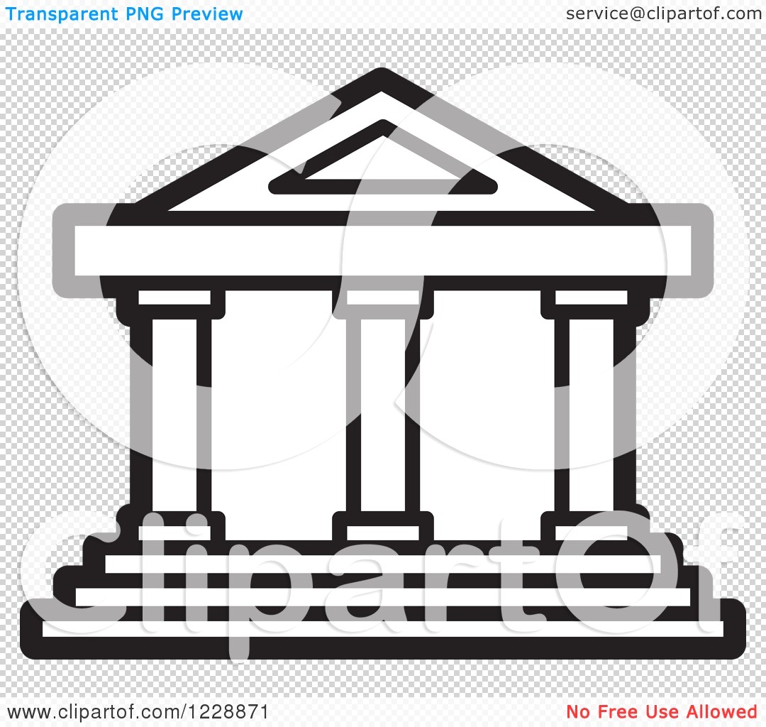 1080x1024 Courthouse Clipart Of A Black And White Court House Building Icon