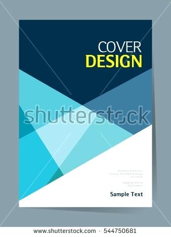 338x470 Simple Book Cover Design Template Layout Annual Report Vector In