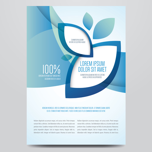 500x500 Blue Style Corporate Brochure Cover Design Vector 02 Free Download