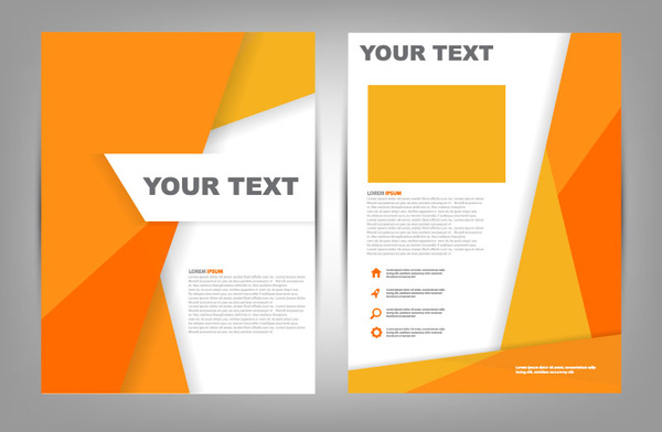600x392 Orange Brochure Cover Vector Free Download Free Vector In Adobe