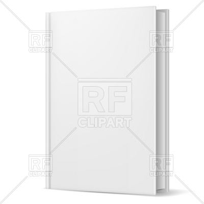 400x400 White Closed Hardback Book With Blank Cover Vector Image Vector