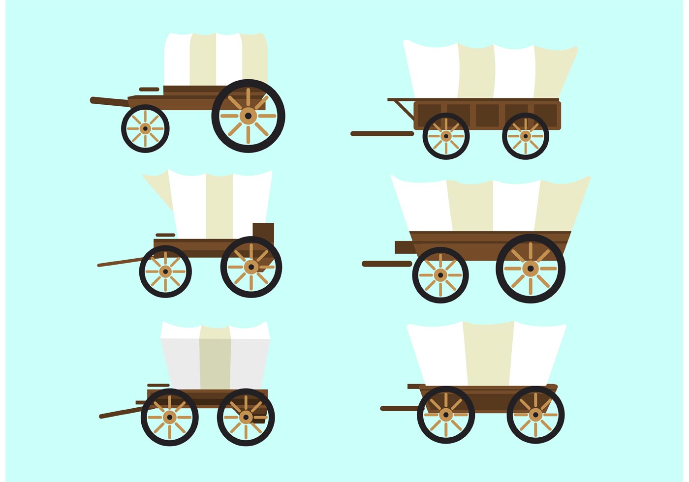 1400x980 Covered Wagon Free Vector Art