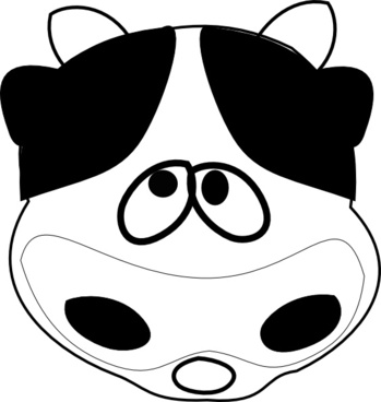 349x368 Smiling Cow Face Free Vector Download (2,800 Free Vector) For