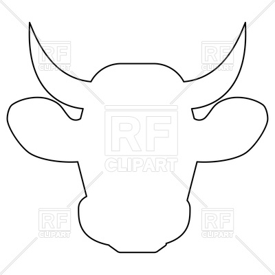 400x400 Cow Head Outline Icon Vector Image Vector Artwork Of Silhouettes