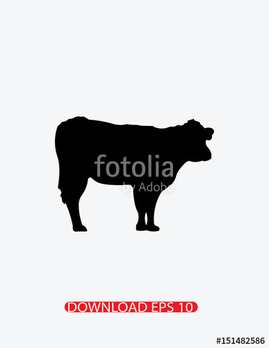 387x500 Cow Icon, Vector Stock Image And Royalty Free Vector Files On