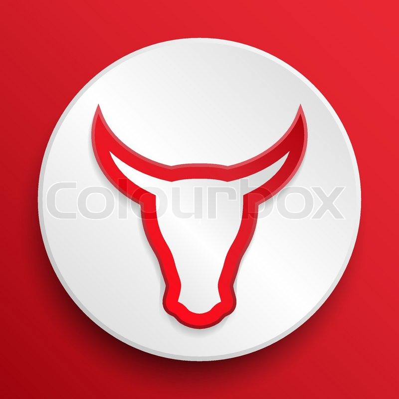 800x800 Head Cow Button Symbol On A White Icon. Vector Illustration