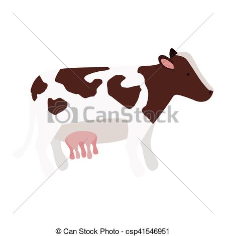 450x470 Cow Animal Icon. Cow Icon. Farm Animal Over White Background