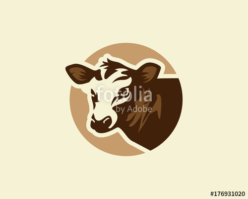 500x400 Cow Logo, Silhouette Of A Cow Head, Cow Vector Stock Image And