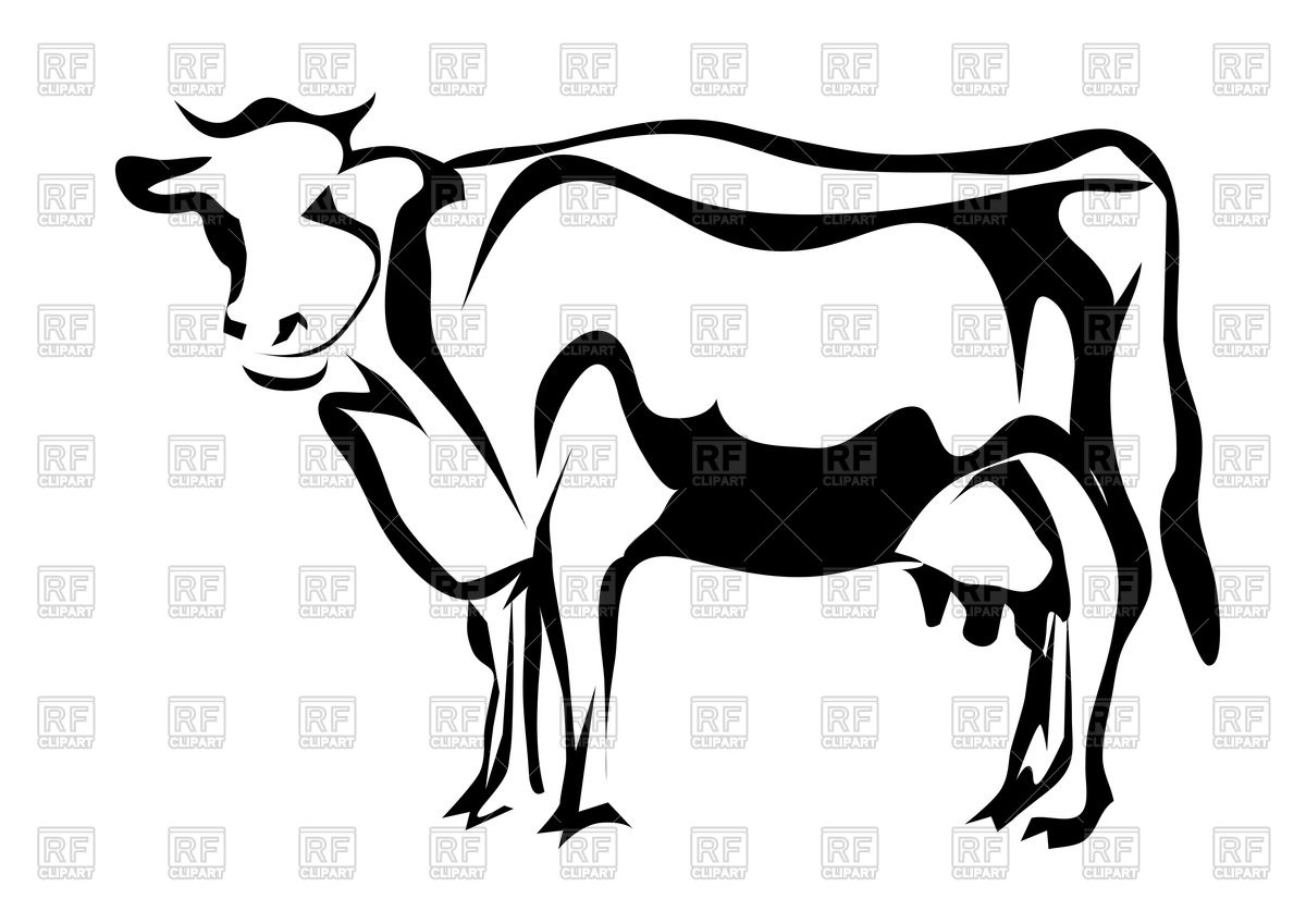 1200x849 Silhouette Of Cow Vector Image Vector Artwork Of Plants And