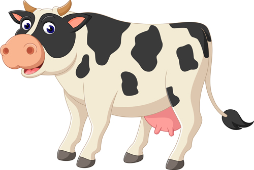 500x336 Cartoon Baby Cow Vector Illustration 06 Free Download