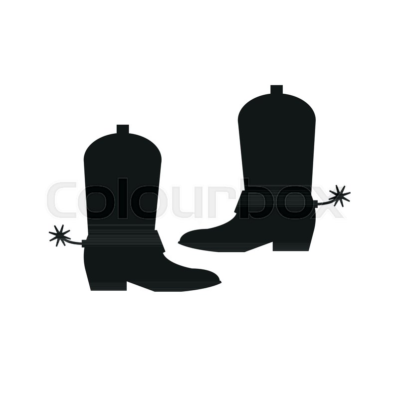 800x800 Cowboy Boots Icon. Simple Vector Illustration Stock Vector