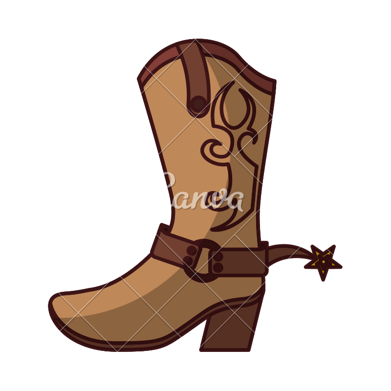 800x800 Cowboy Boot Vector