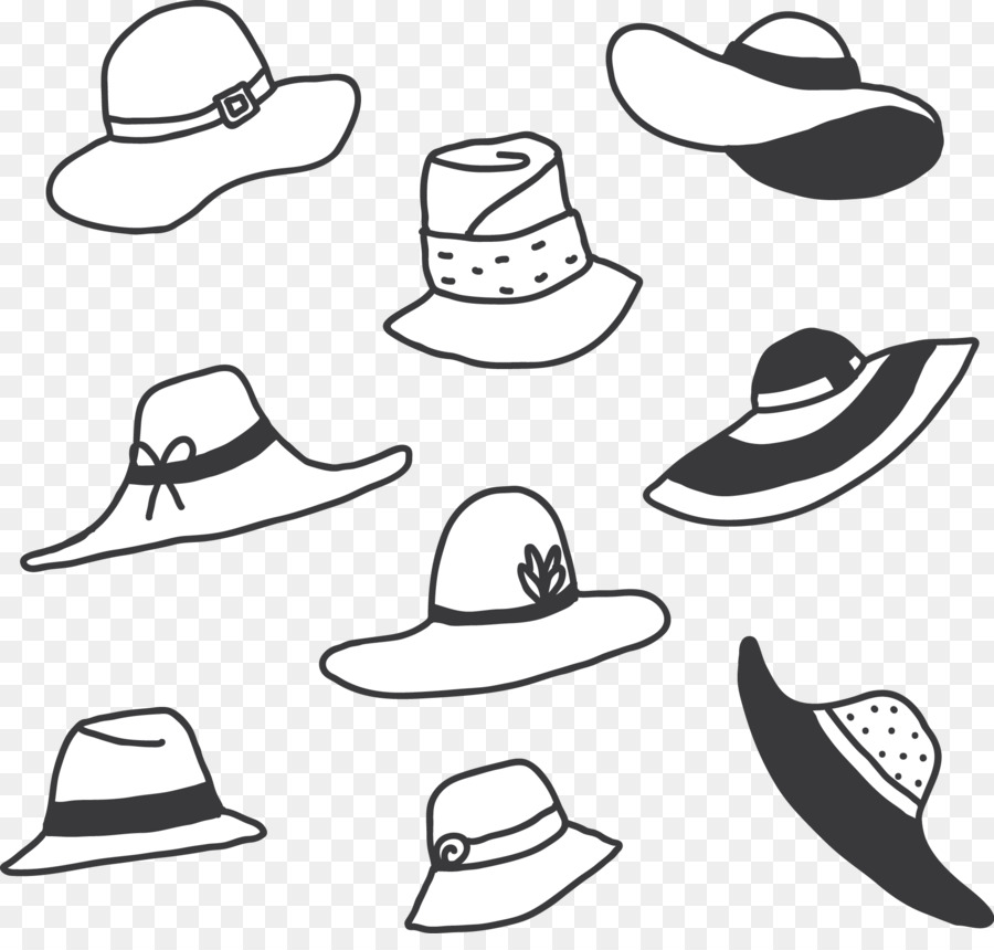 900x860 Cowboy Hat Black And White