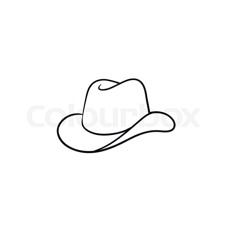 800x800 Cowboy Hat Hand Drawn Outline Doodle Icon. Western Cowboy Hat