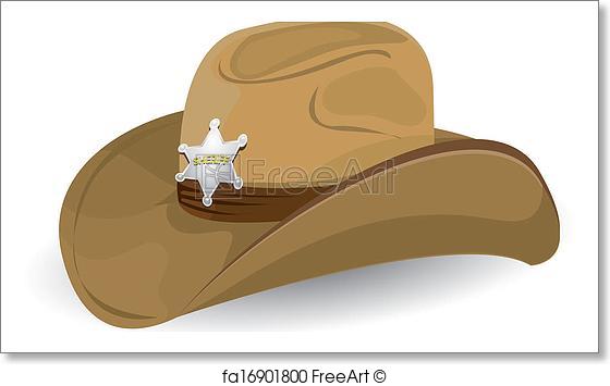 560x355 Free Art Print Of Cowboy Hat. Vector Illustration. Freeart