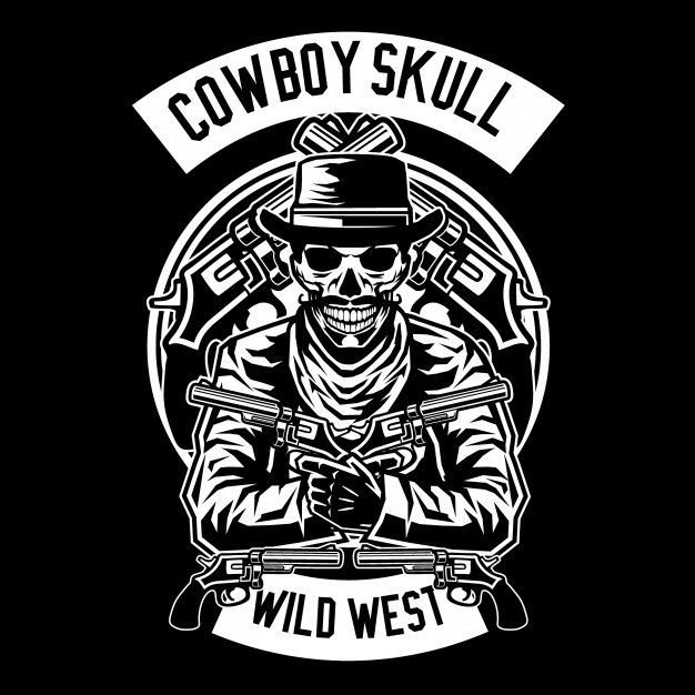 626x626 Cowboy Skull Vector Premium Download