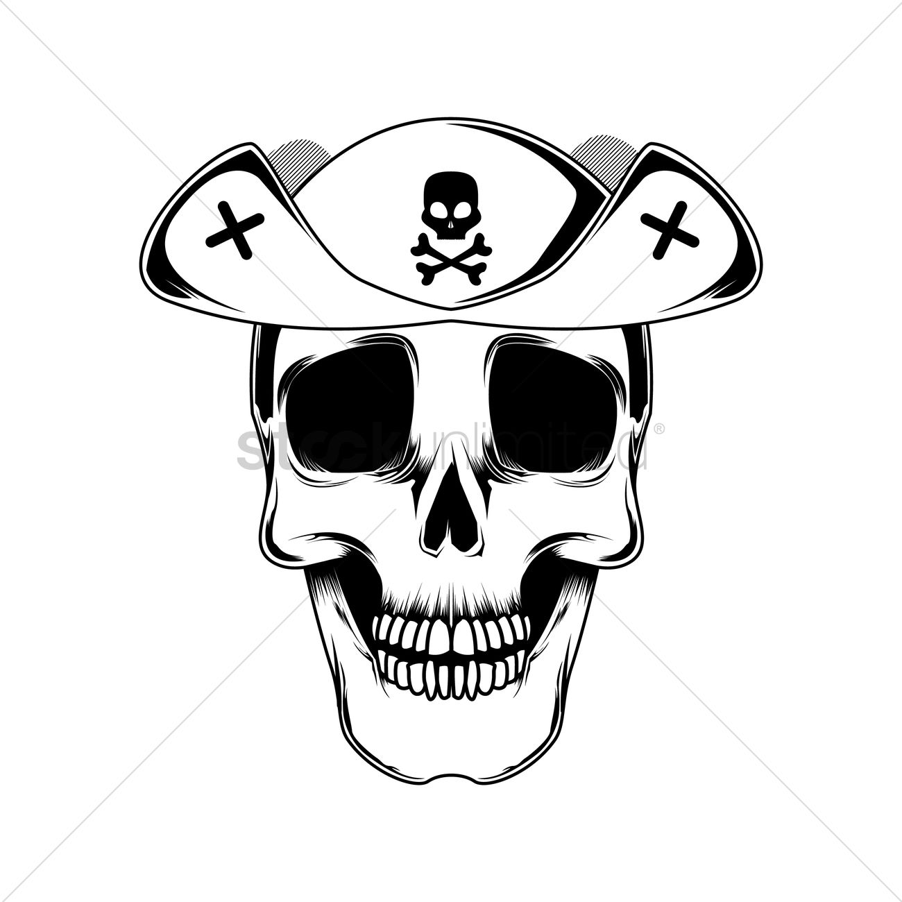 1300x1300 Cowboy Skull Vector Image
