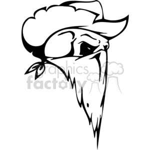 300x300 Royalty Free Cowboy Skull 368789 Vector Clip Art Image