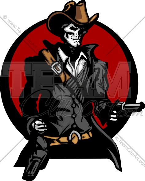472x590 Skeleton Cowboy Image. Easy To Edit Vector Format.