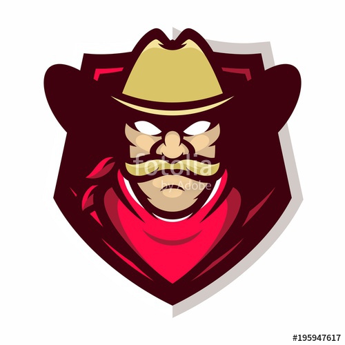 500x500 Cowboy Vector Logo Icon Illustration Stock Image And Royalty