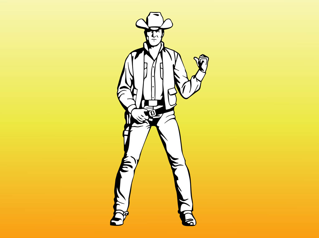 1024x765 Western Cowboy Portrait Vector Art Amp Graphics