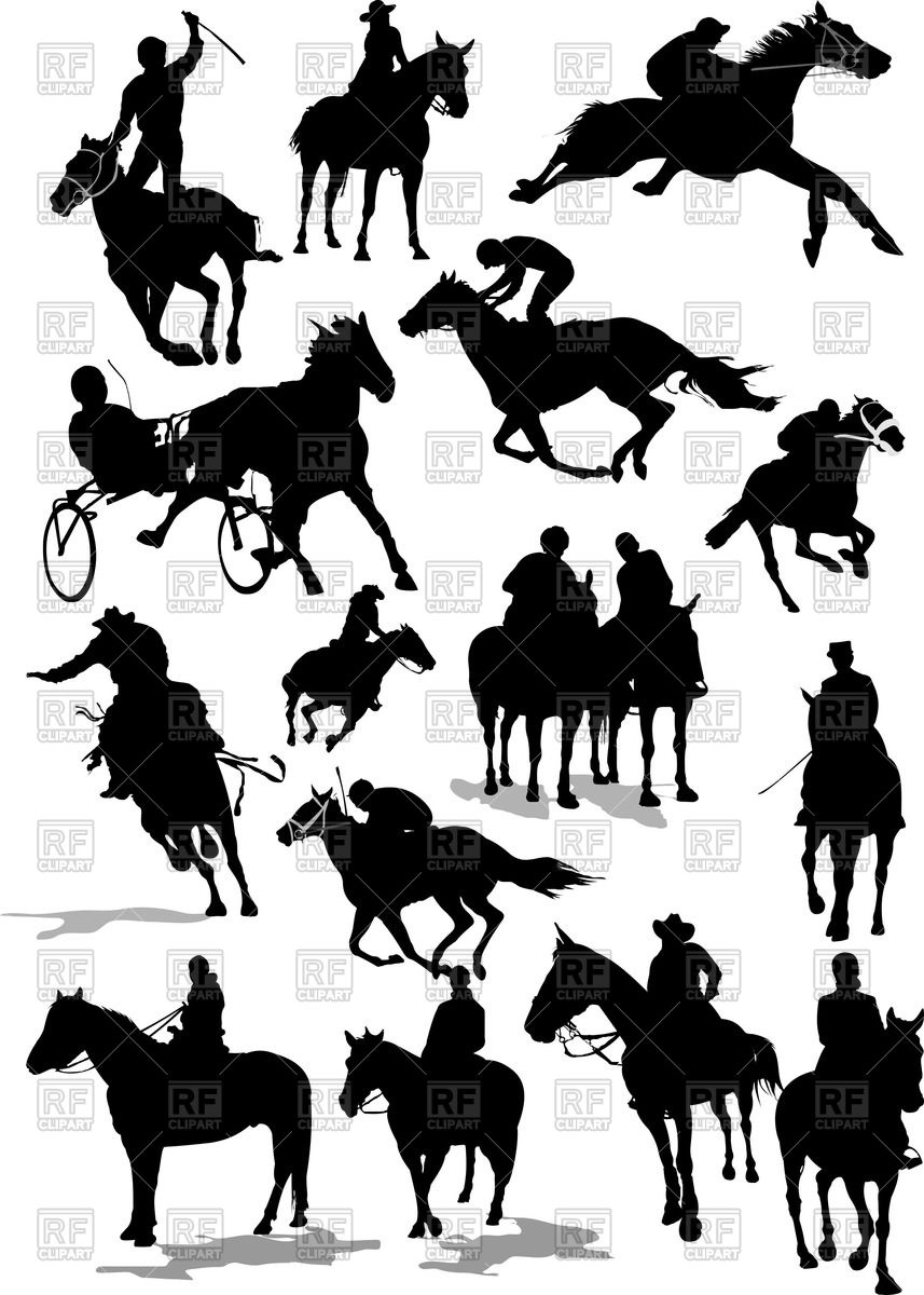 857x1200 Silhouettes Of Horse Racing
