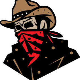 282x282 Cowboy With Bandana Free Vector Download 204435 Cannypic