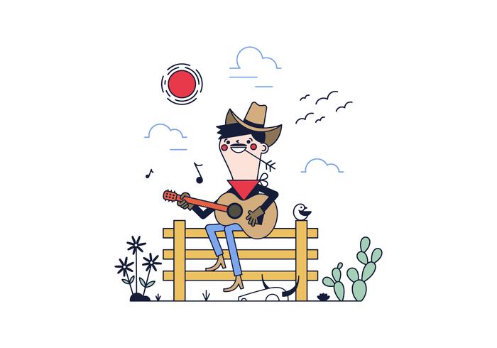 700x490 Free Cowboy Vector