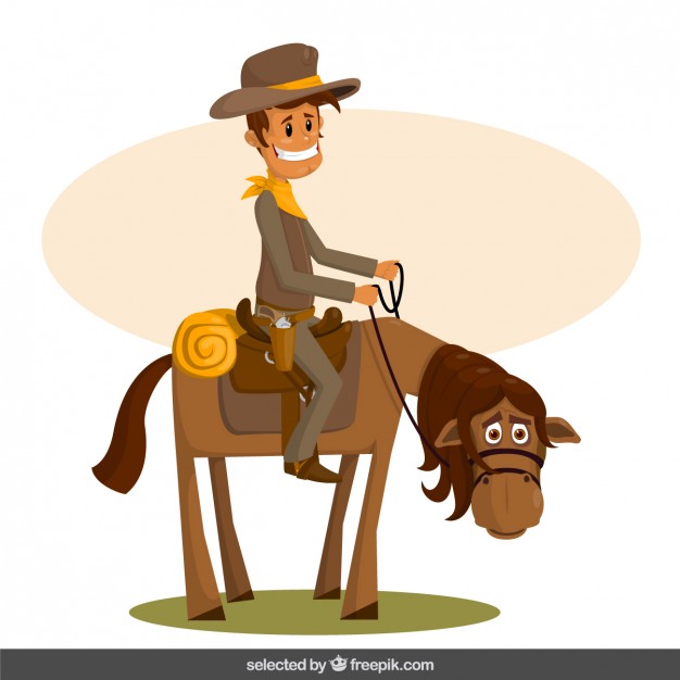 626x626 Happy Cowboy Cartoon Vector Free Download