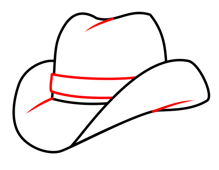 450x350 Cowboy Hat Drawing Wwwpixsharkcom Images Galleries, Cartoon Cowboy