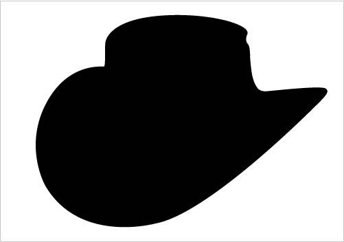 501x352 Cow Boy Hat Silhouette Vector Clipart Download Cowboy Hat Vector