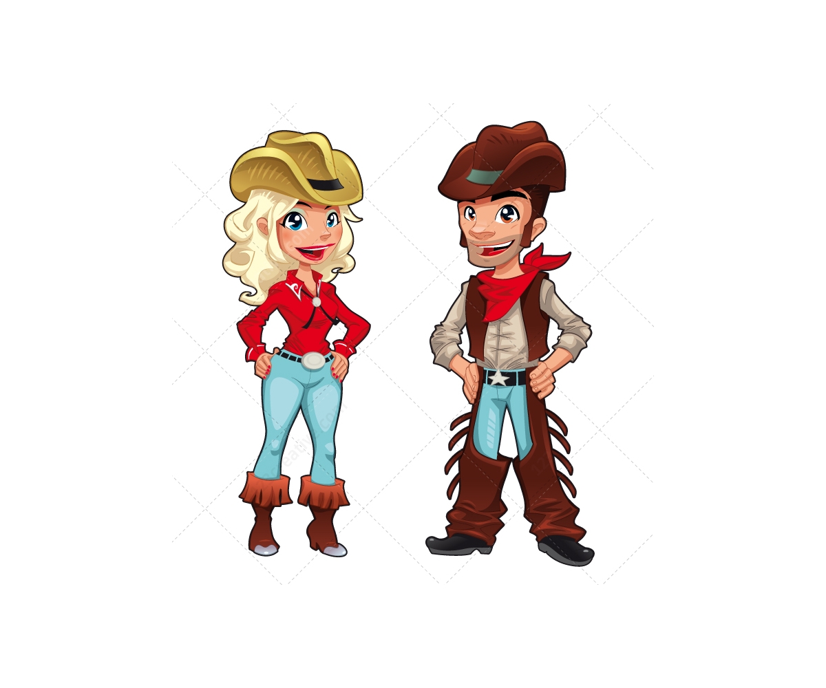 1200x1000 Cowgirl And Cowboy Vectors