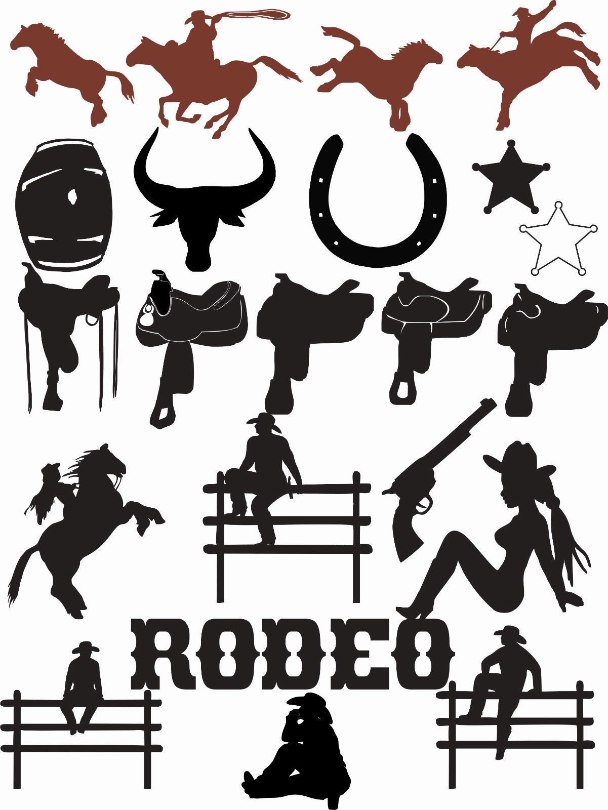 1201x1600 73 Western Country Cowboy Cowgirl Vector Clipart For Vinyl Cutter