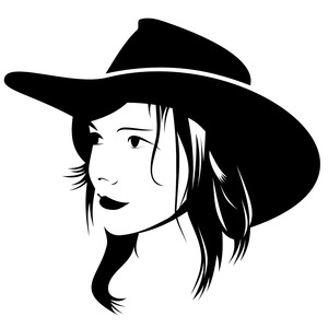 300x300 Free Vectors Cowgirl Vector Free Vector Graphics