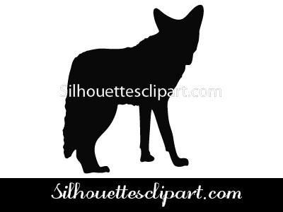 400x300 Coyote Silhouette Vector Silhouettes Vector