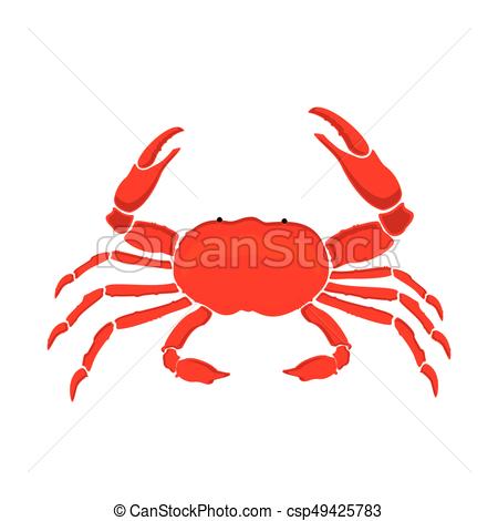 450x470 Red Crab Vector. Vector Illustration Red Crab Isolated On White