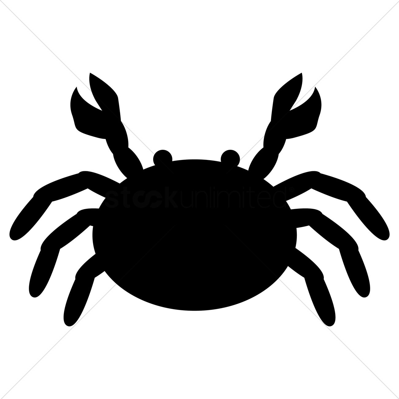 1300x1300 Silhouette Of Crab Vector Image