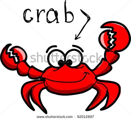 450x413 Cartoon Crab, Vector Illustration Tattoo Cartoon
