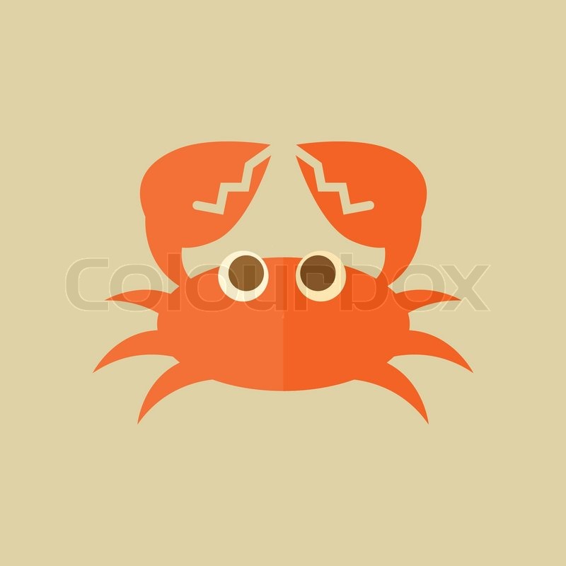 800x800 Crab. Food Flat Icon. Vector Eps 10. Stock Vector Colourbox
