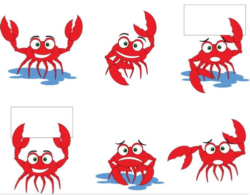 499x389 Cute Crabs Vector Graphic Ai Format Free Vector Download