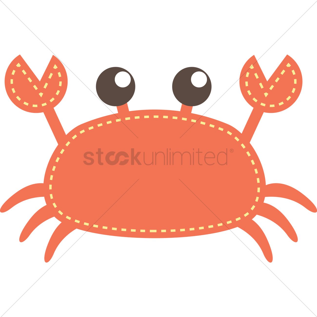 1300x1300 Free Crab Vector Image