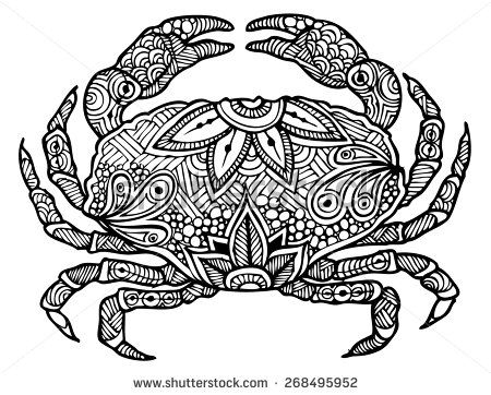 450x362 Zentangle Style Crab Vector