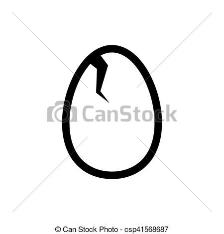 450x470 Egg With Crack Symbol Isolated, Icons For Video, Mobile Apps, Web