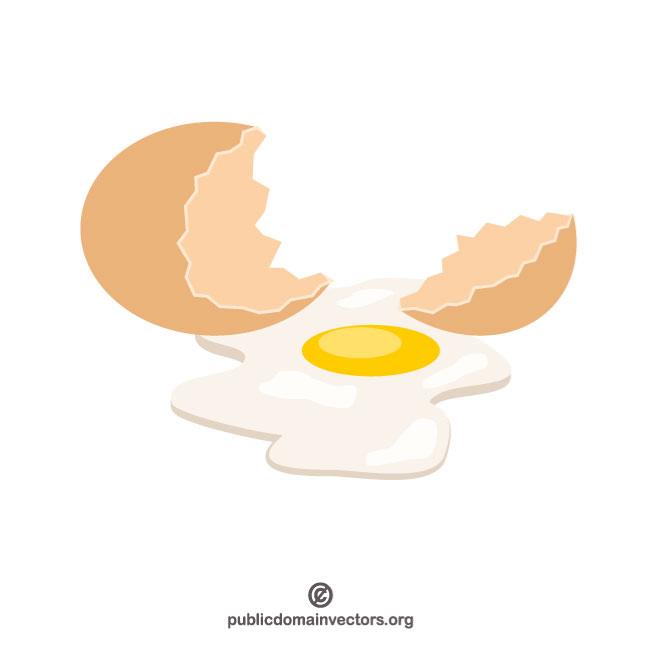660x660 Cracked Egg Vector Image