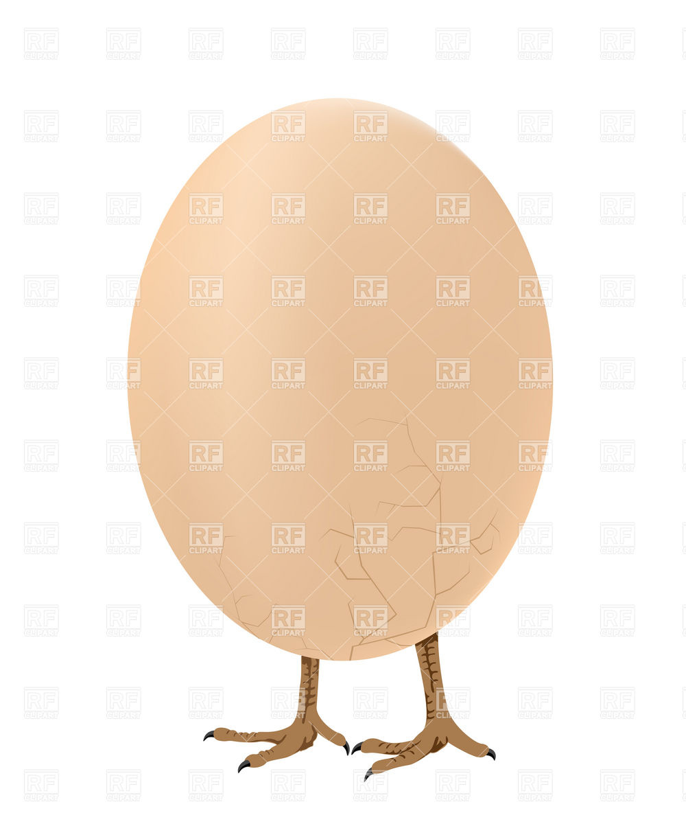 1000x1200 Cracked Egg Walking On Chicken Legs Vector Image Vector Artwork